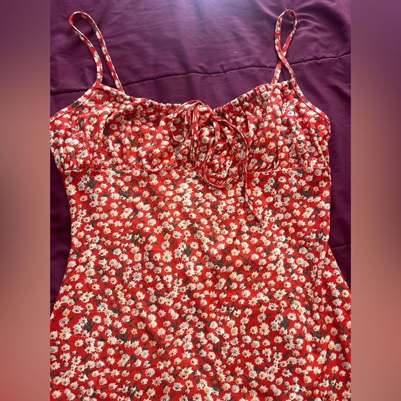 SHEIN Red Floral Print Cami Mini Sundress Size 8/10 Large - Picture 3 of 6
